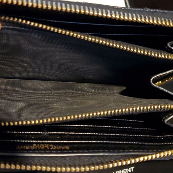 SAINT Laurent Monogram Zip around Long Wallet - Picture 8 of 13